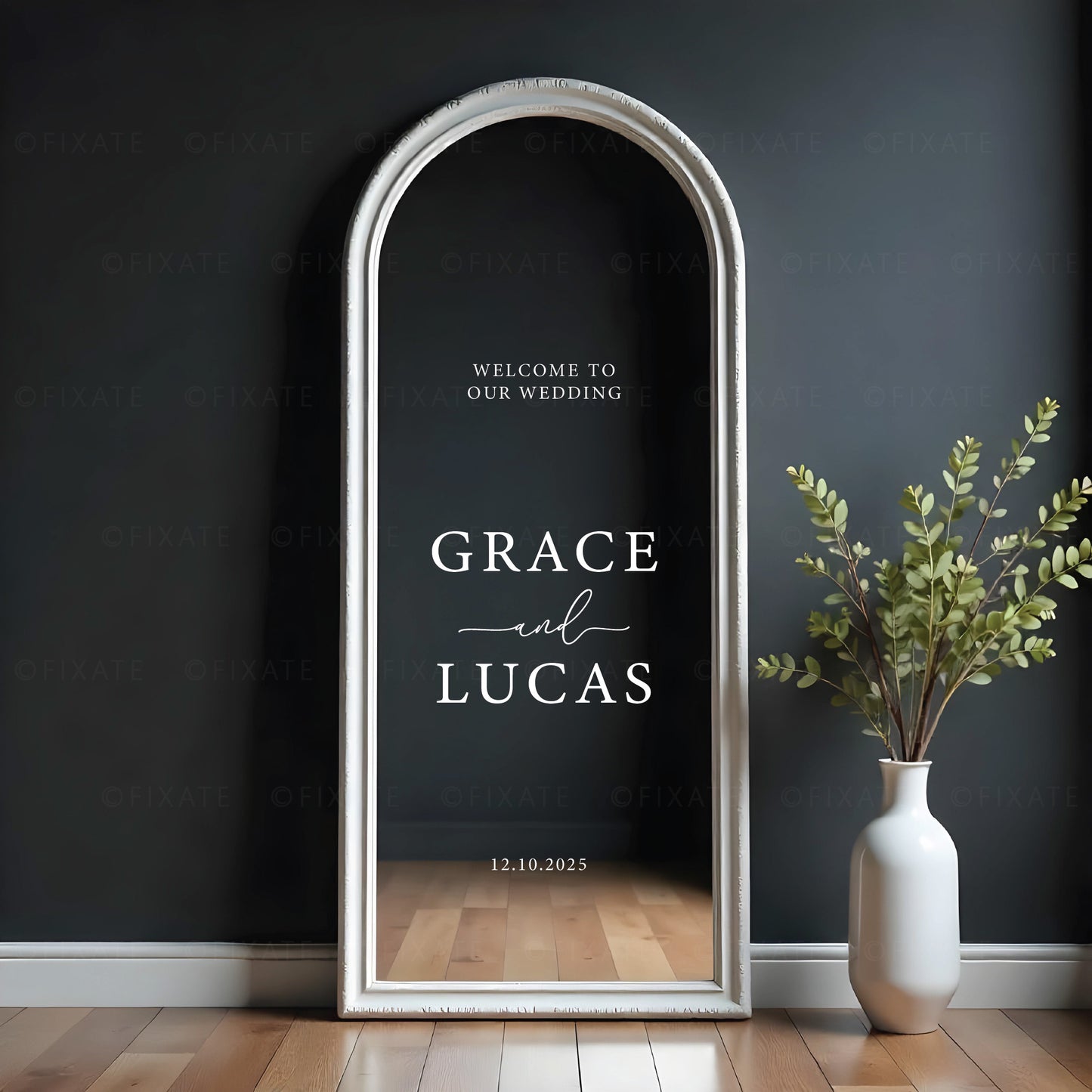 Custom Wedding Mirror Decal Welcome To The Wedding Of