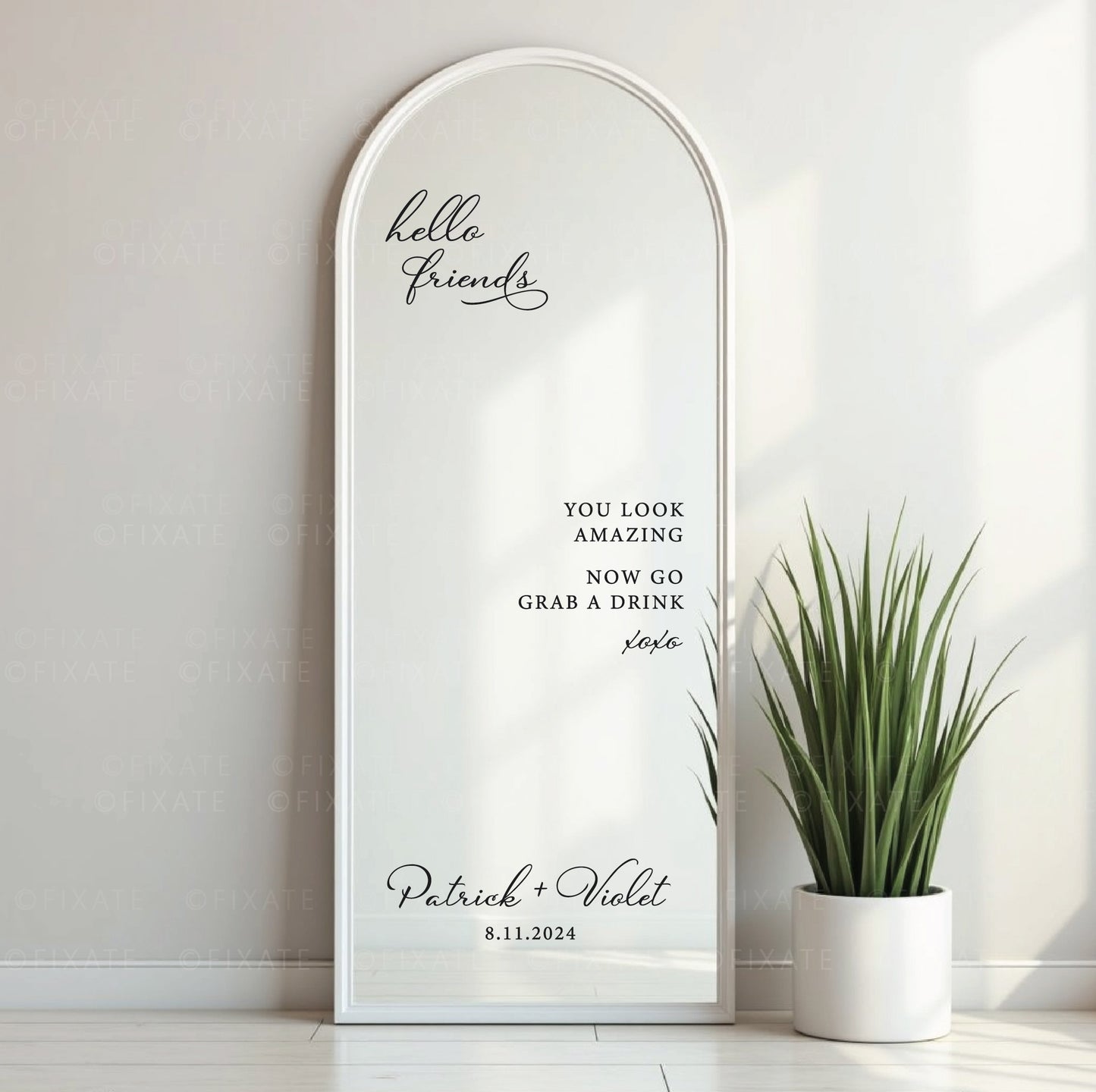 Hello Friends Wedding Mirror Decal You Look Amazing Wedding Sign Mirror Sticker