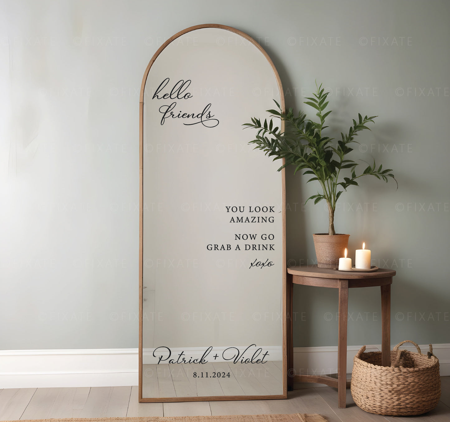 Hello Friends Wedding Mirror Decal You Look Amazing Wedding Sign Mirror Sticker