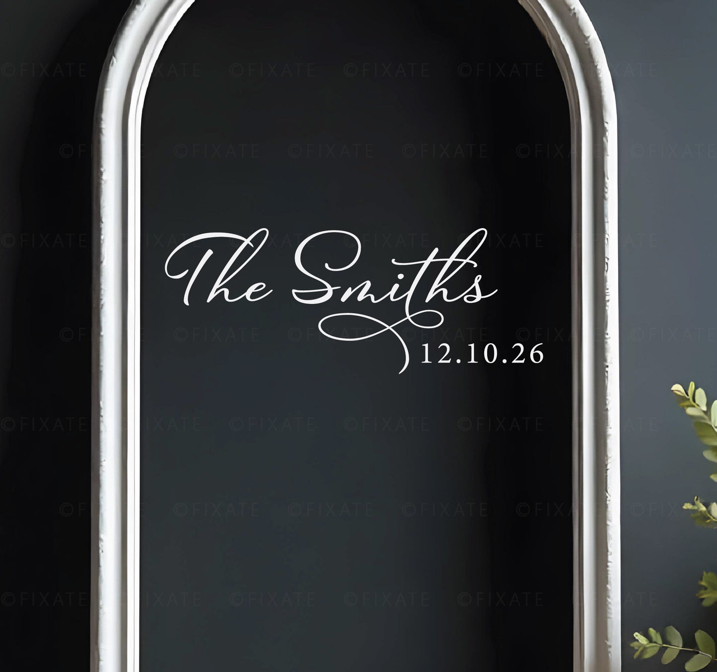 Wedding Mirror Decal Custom Last Name Personalised Date Decal For Wedding Sign
