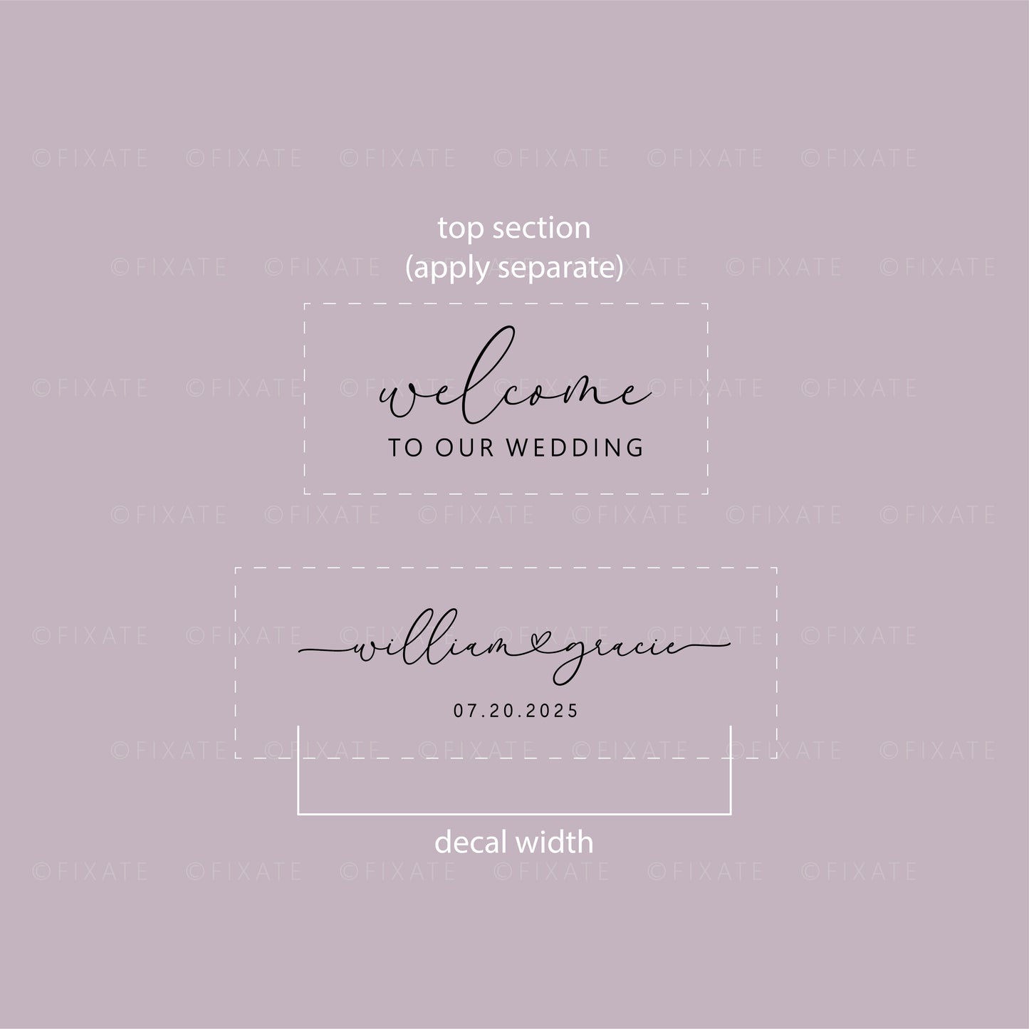 Welcome Wedding Mirror Decal Custom Welcome To Our Wedding Mirror Sign 25