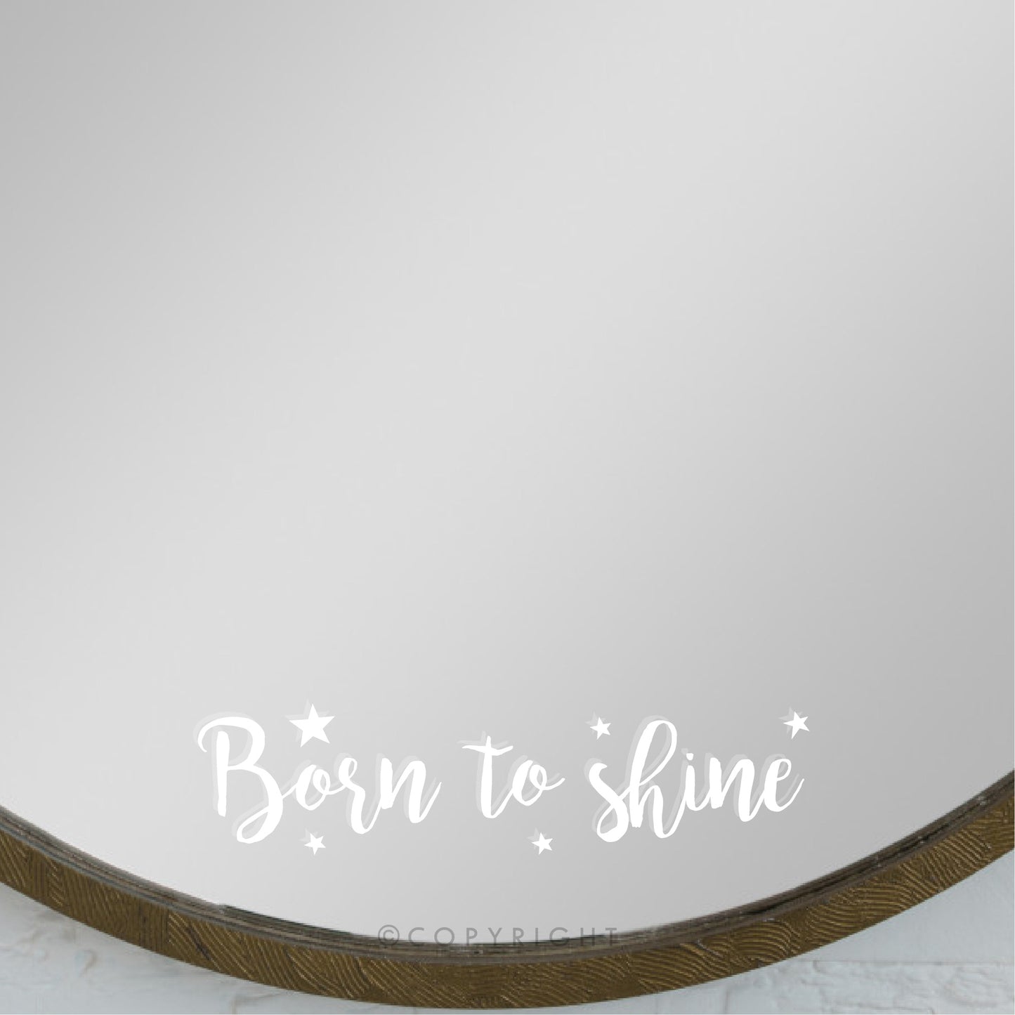 Mirror Decal Positive Affirmation Sticker For Mirror Motivational Quote Vinyl Sticker Transfer Salon Decor Gift For Girl Born To Shine