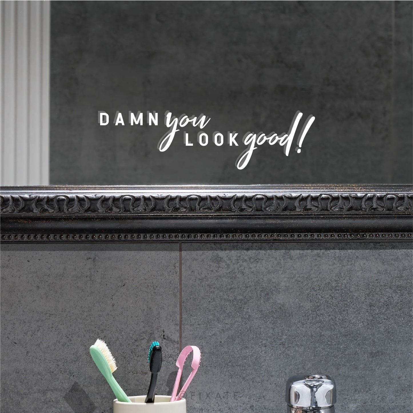 Self Love Affirmation Decal Damn You Look Good Motivational Mirror Sticker Quote Gift For Her Vinyl Transfer Daily Reminder