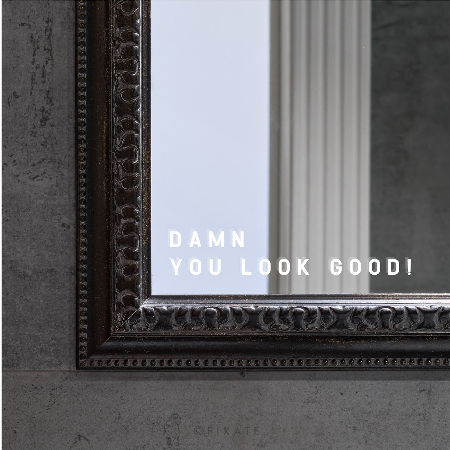 Mirror Decal Positive Affirmation Damn You Look Good Motivational Quote For Girl Bathroom Decor Removable Sticker For Mirror Vinyl Transfer