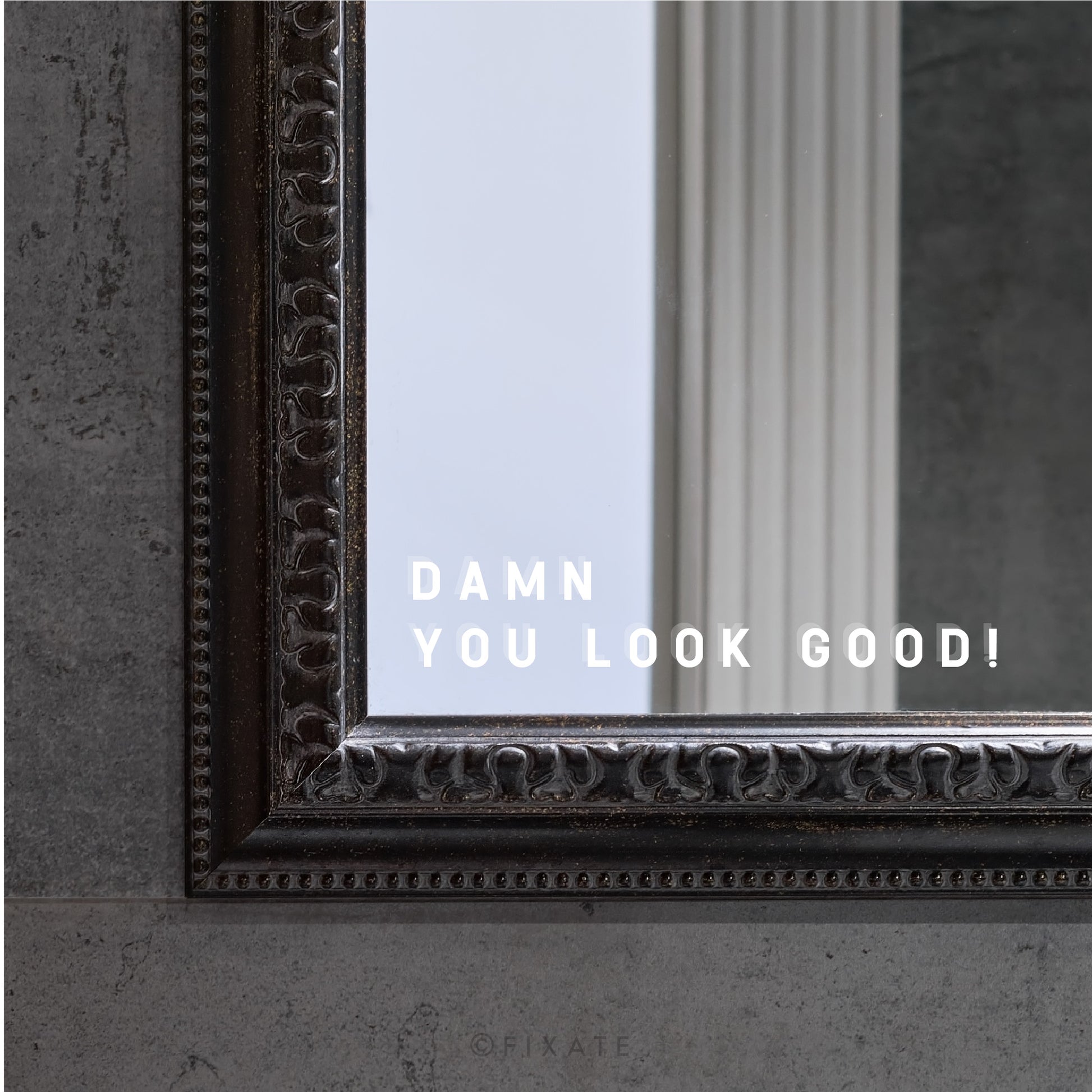 Mirror Decal Positive Affirmation Damn You Look Good Motivational Quote For Girl Bathroom Decor Removable Sticker For Mirror Vinyl Transfer