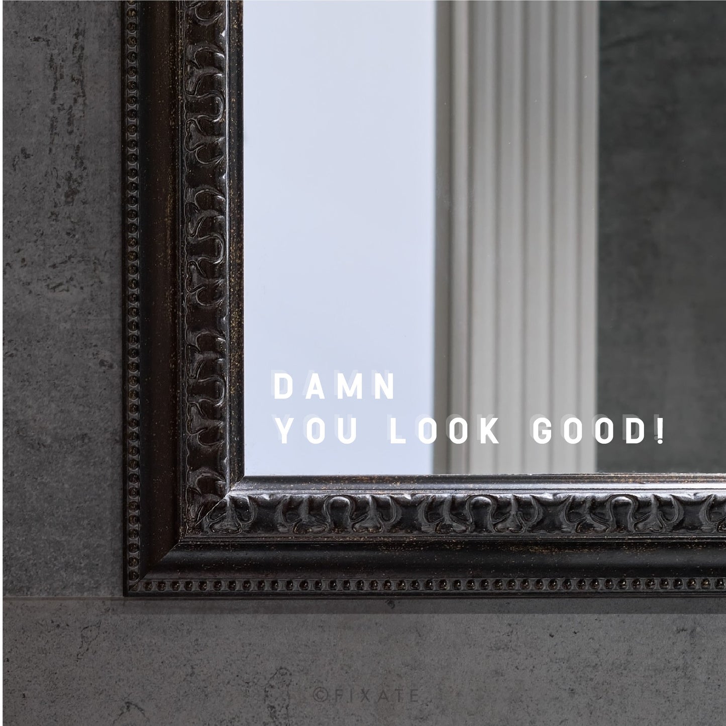 Mirror Decal Positive Affirmation Damn You Look Good Motivational Quote For Girl Bathroom Decor Removable Sticker For Mirror Vinyl Transfer
