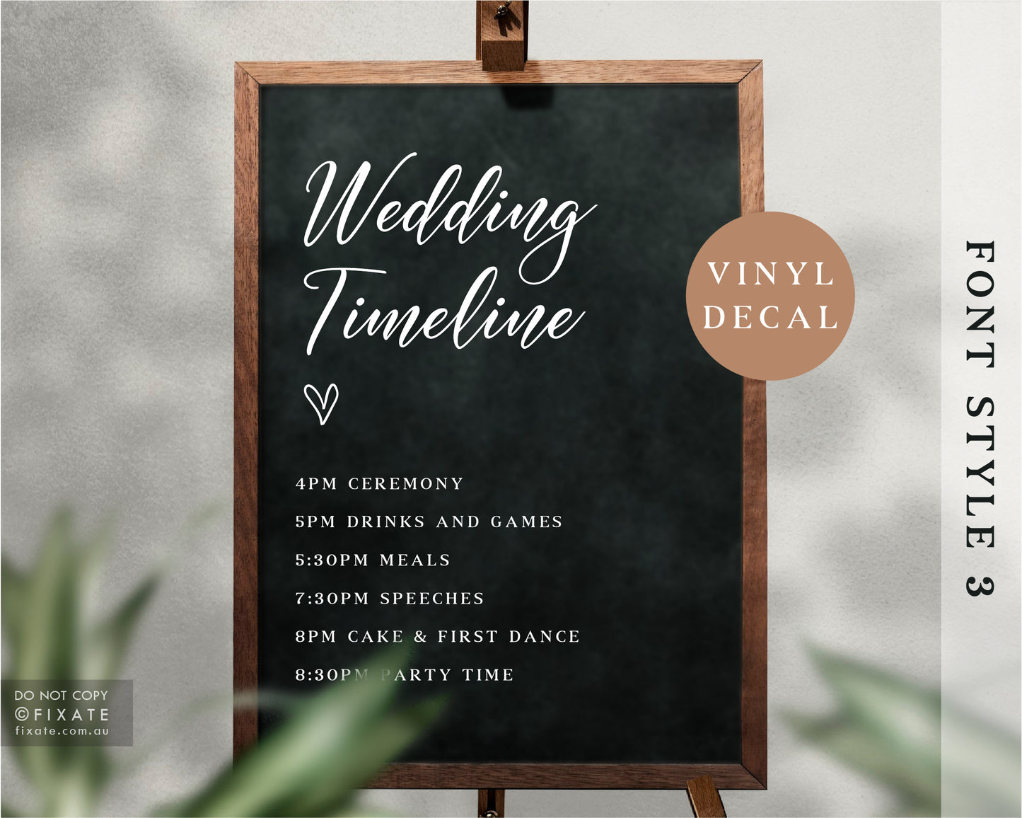 Wedding Timeline Decal