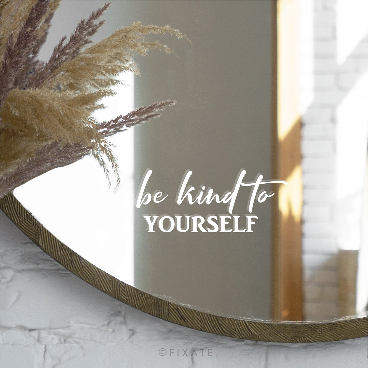 Be Kind To Yourself Positive Affirmation Decal For Mirror Inspirational Quote Women Empowerment Gift For Her