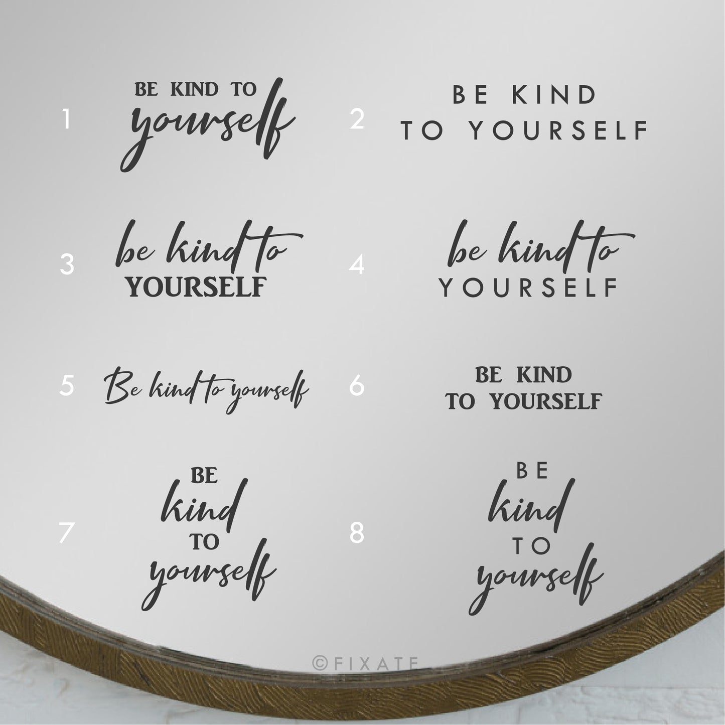 Removable Vinyl Mirror Decal Positive Affirmation Be Kind To Yourself Motivational Quote For Girl Decor Girls Bedroom Sign Inspiration