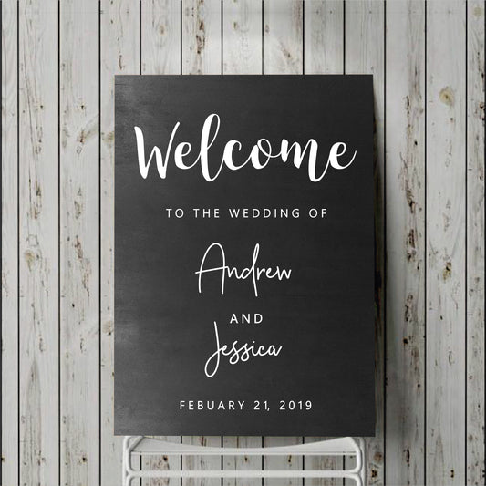Welcome To The Wedding Of Sign Custom Names Custom Date Decal