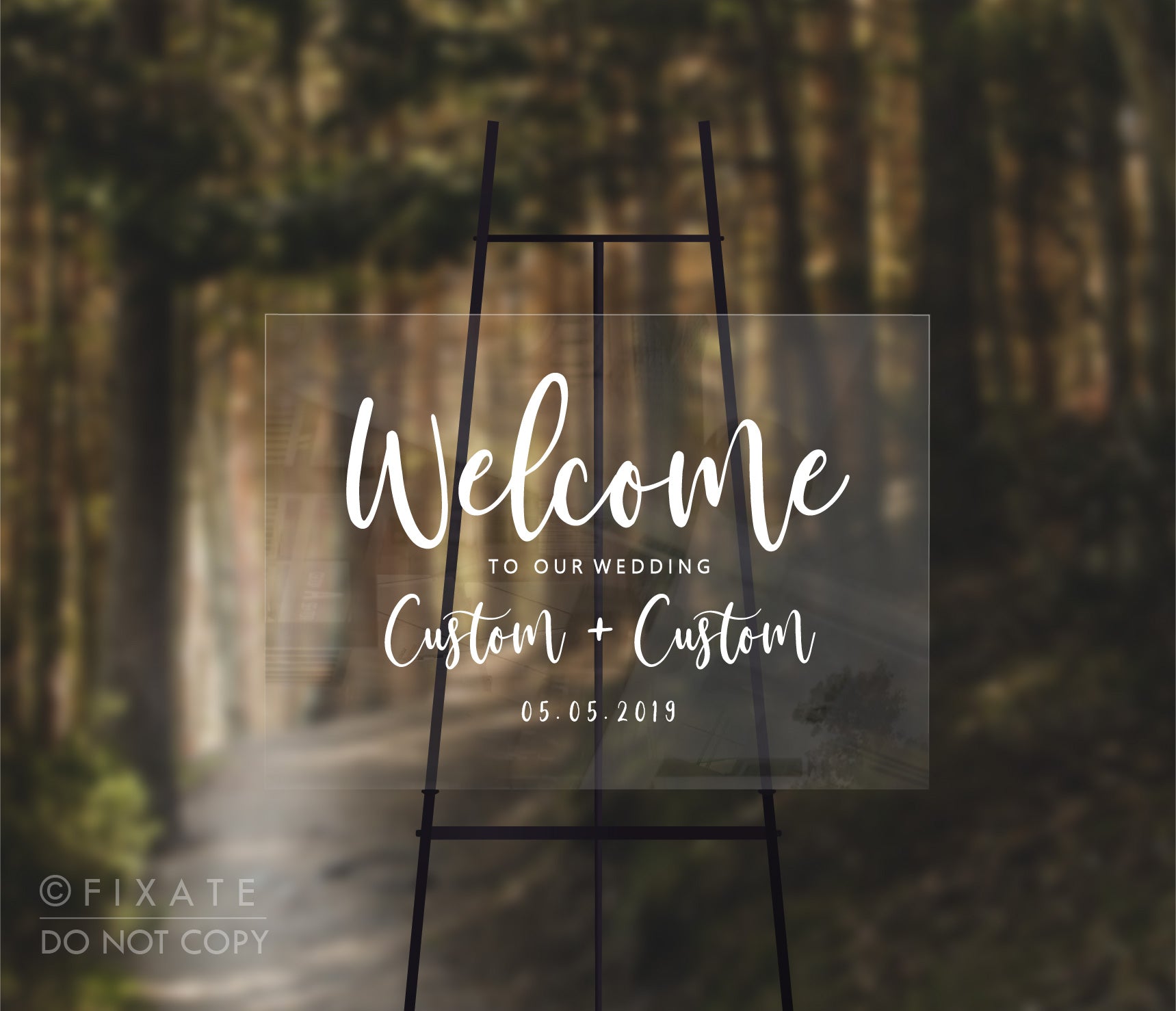 Clear Acrylic Wedding Sign