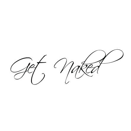 Bathroom Wall Sticker Quote - Get Naked