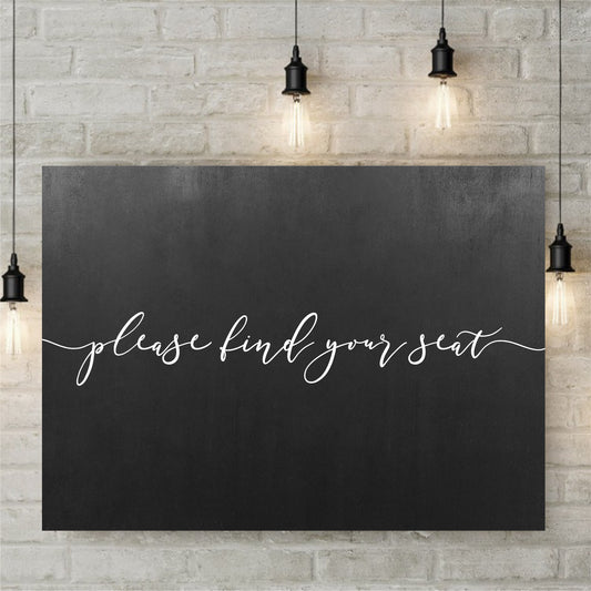 Please Find Your Seat Wedding Decal Seating Chart Seating Plan Sign