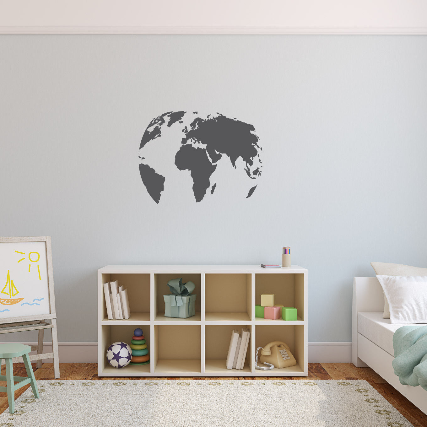 Wall Decal World Map Globe Design