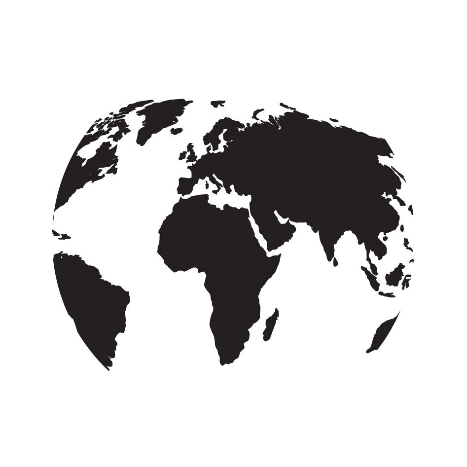 Wall Decal World Map Globe Design
