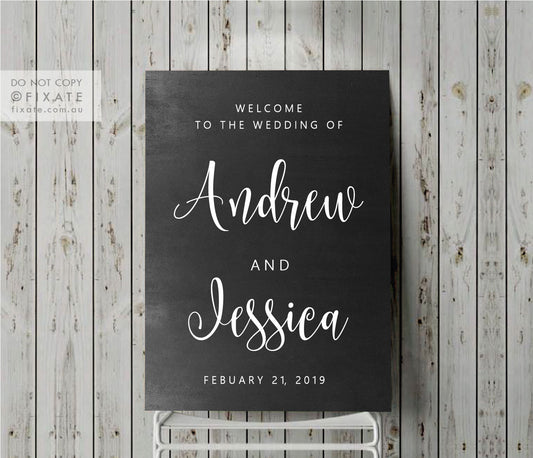 Welcome Sign Wedding Decal Sticker