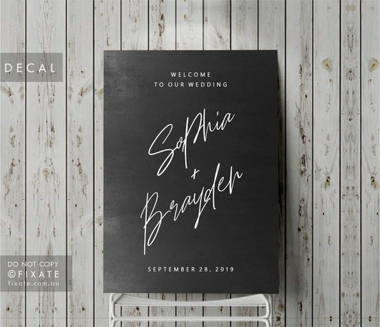 Wedding Welcome Sign Decal