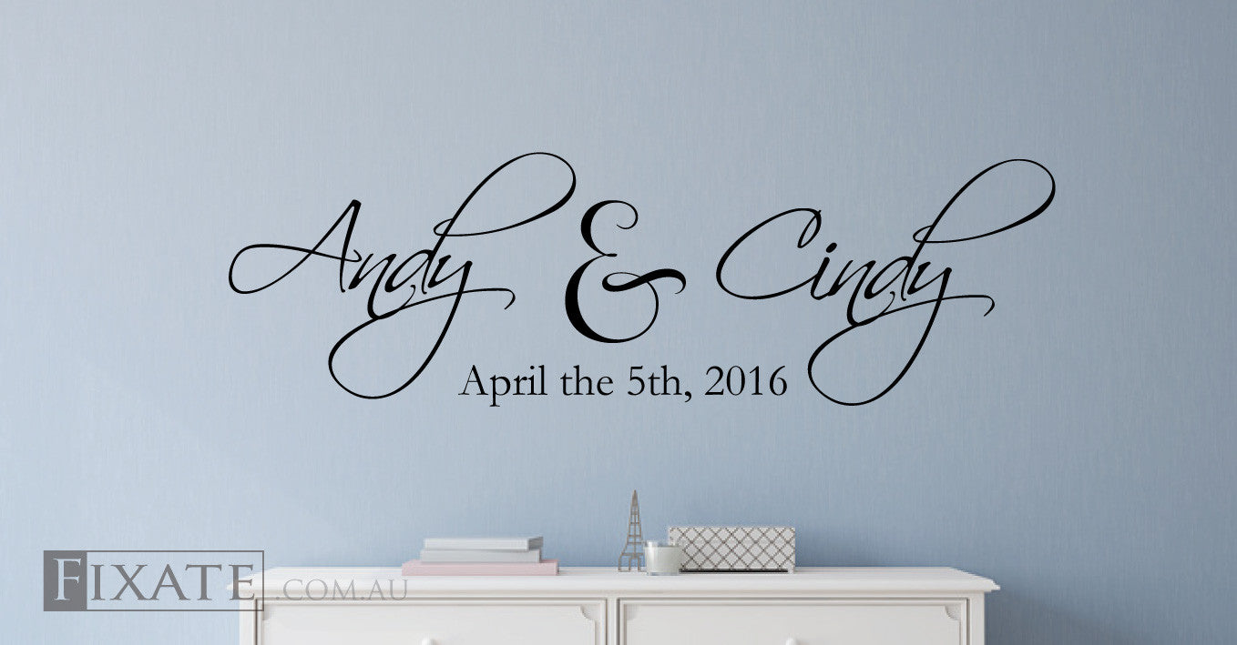 Custom Wedding Wall Decals