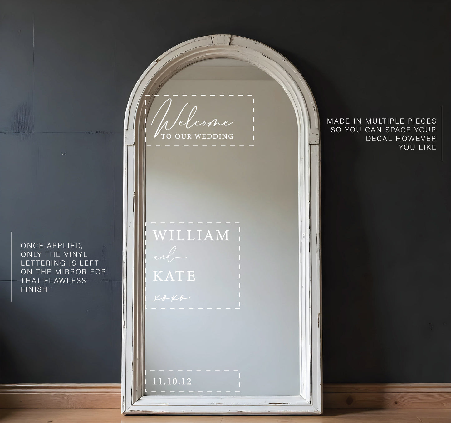 Welcome To Our Wedding Selfie Mirror Decal Sign Sticker