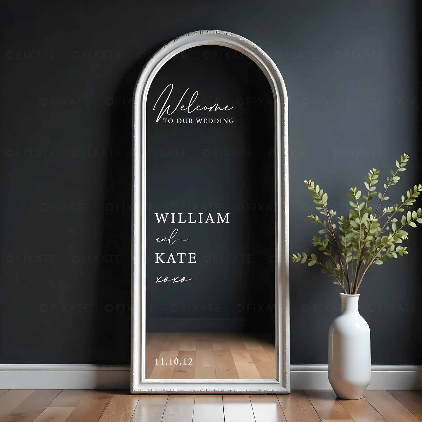 Welcome To Our Wedding Selfie Mirror Decal Sign Sticker