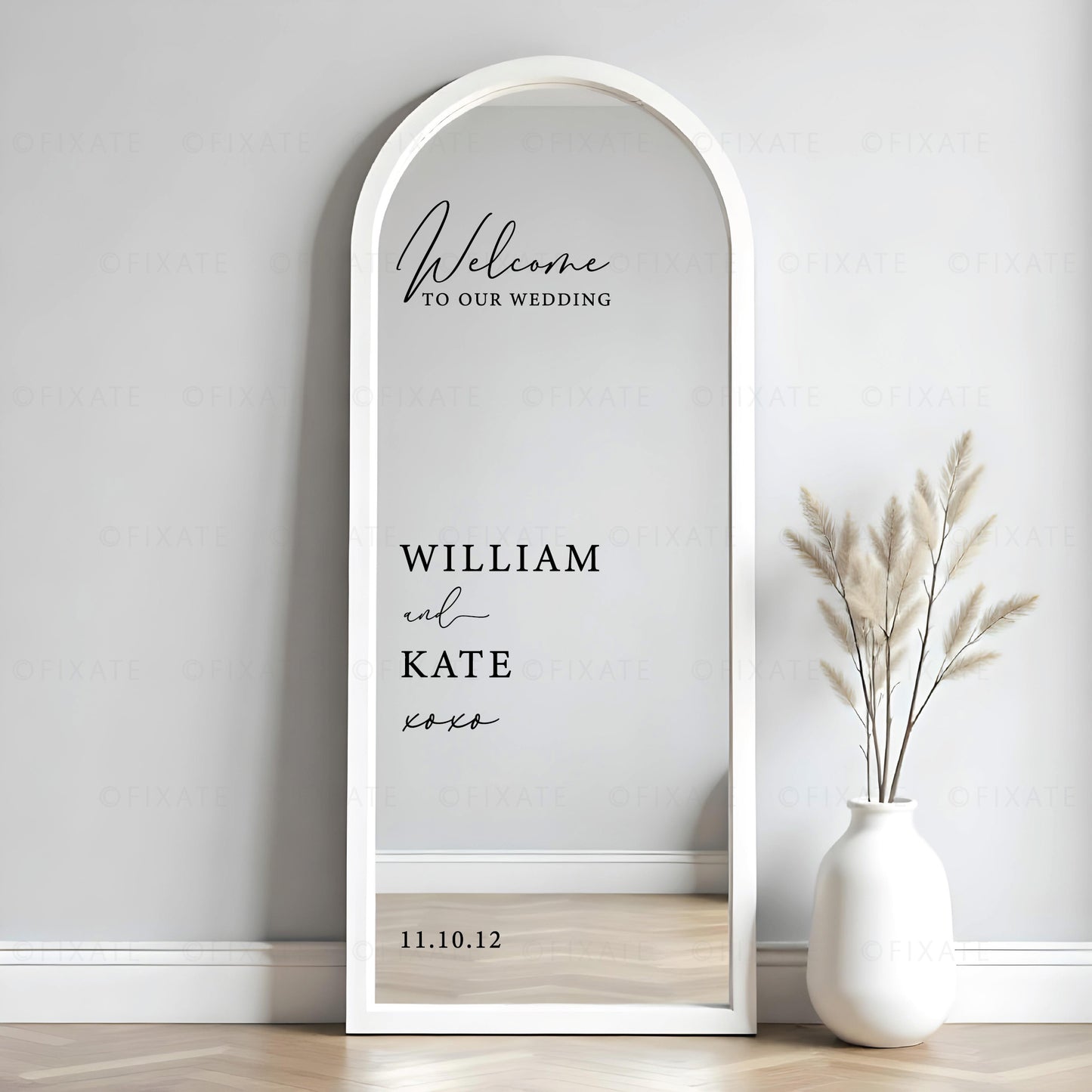 Welcome To Our Wedding Selfie Mirror Decal Sign Sticker