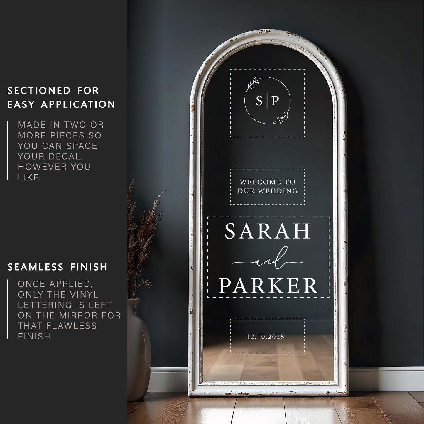 Welcome To Our Wedding Mirror Sticker 76