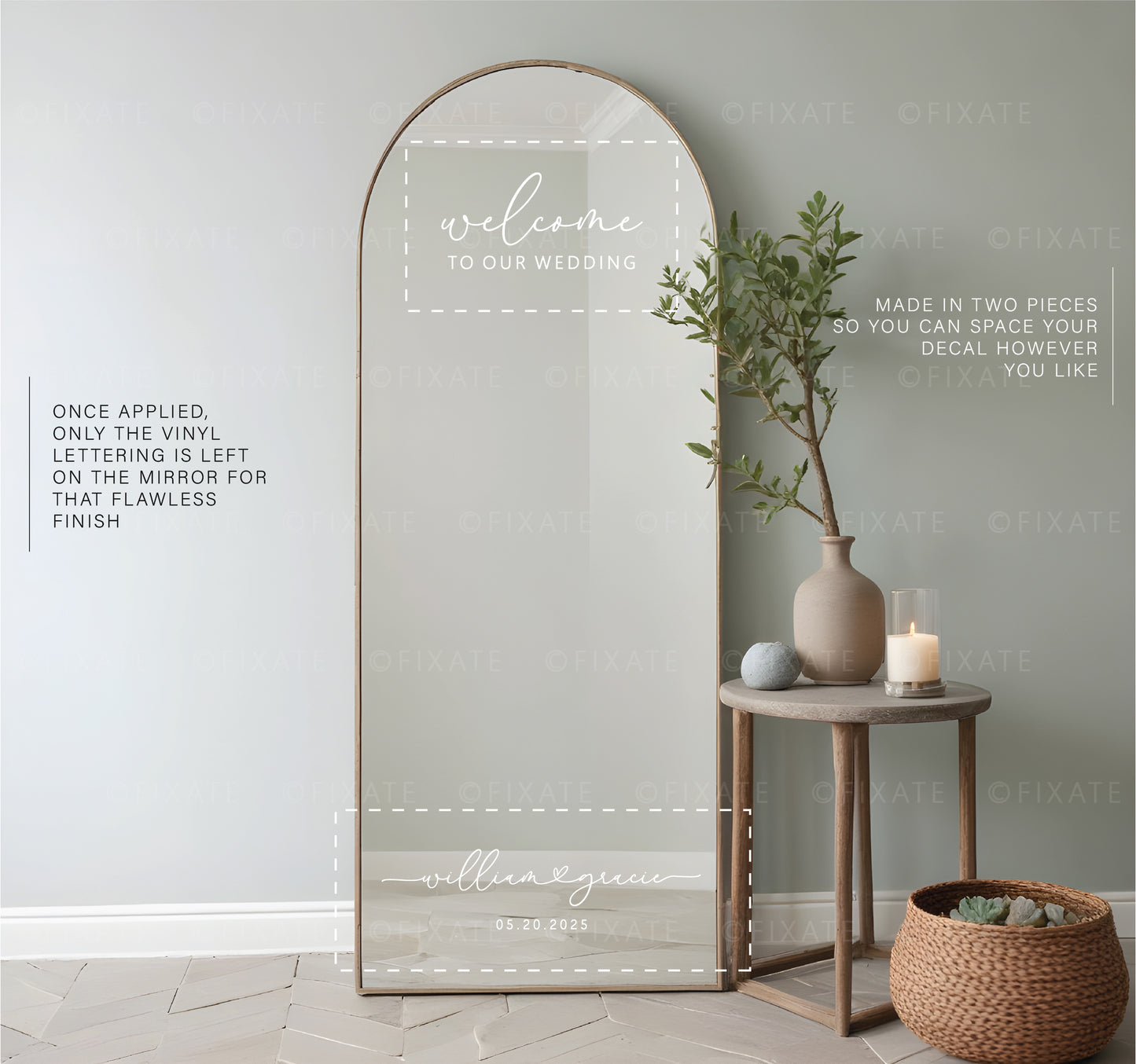 Welcome Wedding Mirror Decal Custom Welcome To Our Wedding Mirror Sign 25