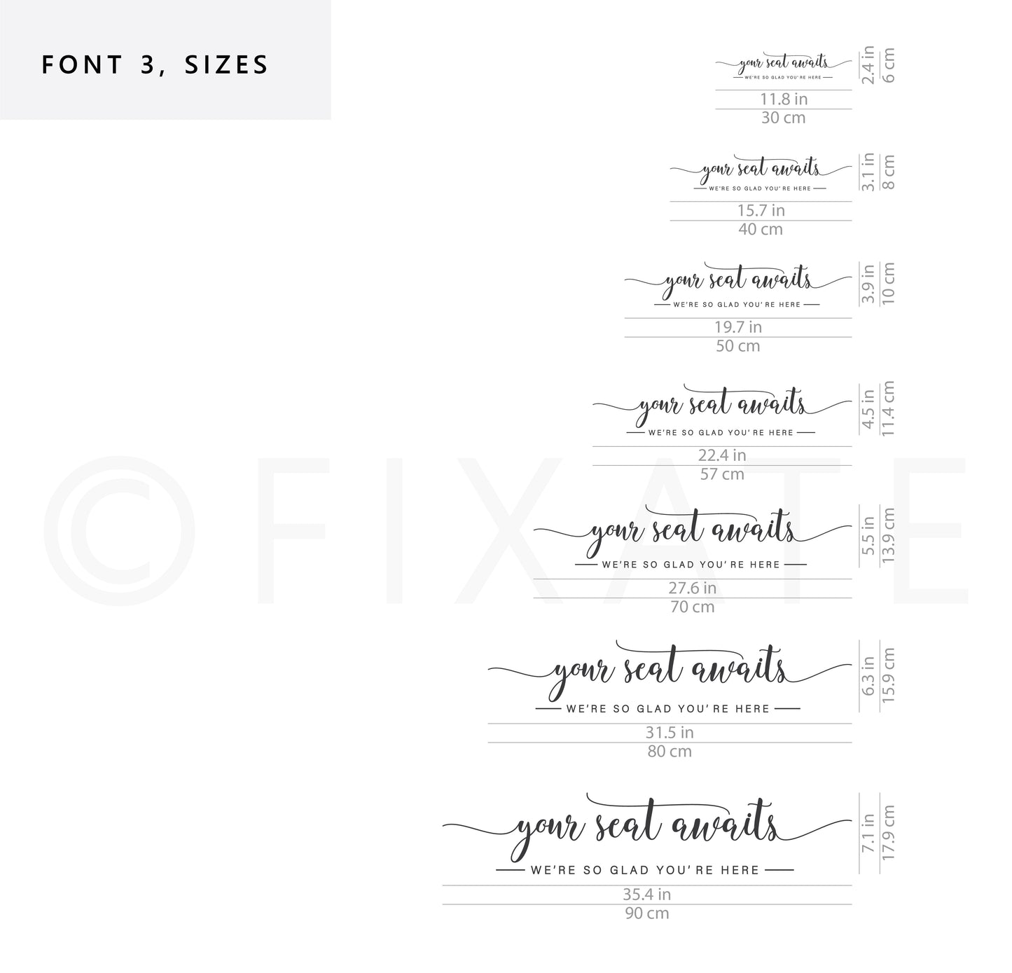 Please Find Your Seat Wedding Decal Seating Plan Sticker 17