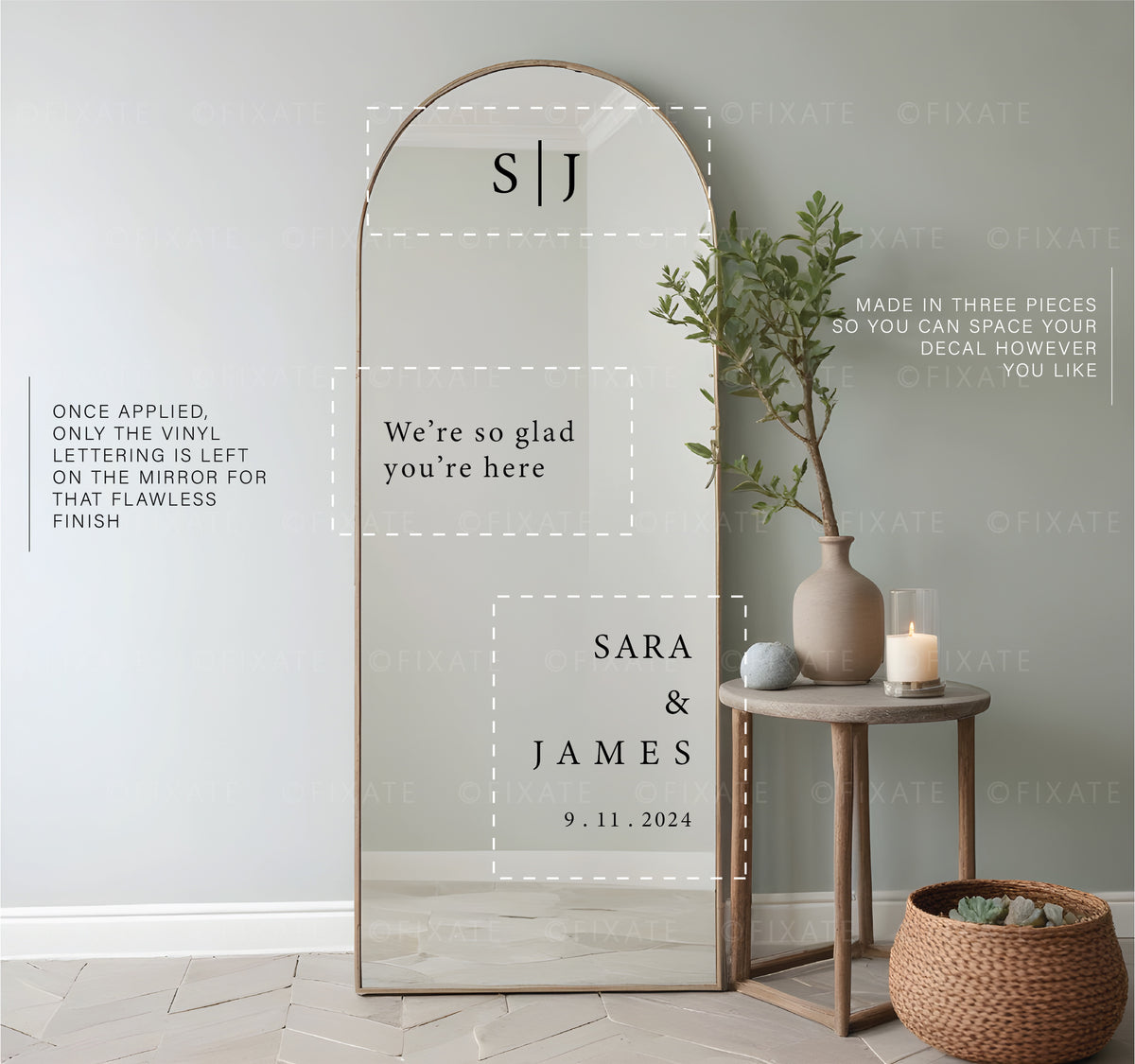 Pvc Sticker Mirror Wedding Mirror Sticker Vinyl Decal For Mirror Wedding Sign Custom Deca ...