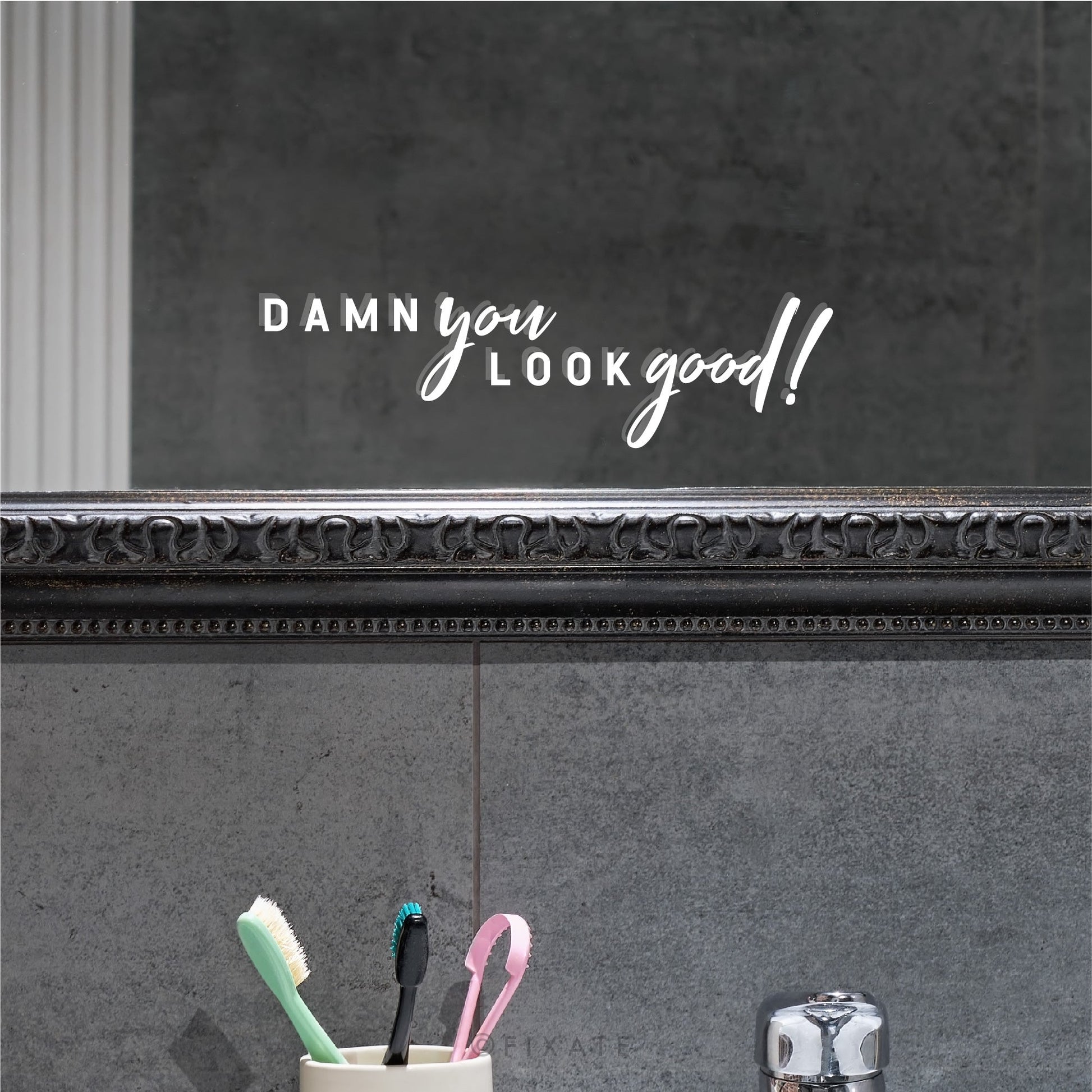 Cute Decal Damn You Look Good Motivational Mirror Sticker Self Love Quote Funny Gift For Her Vinyl Transfer