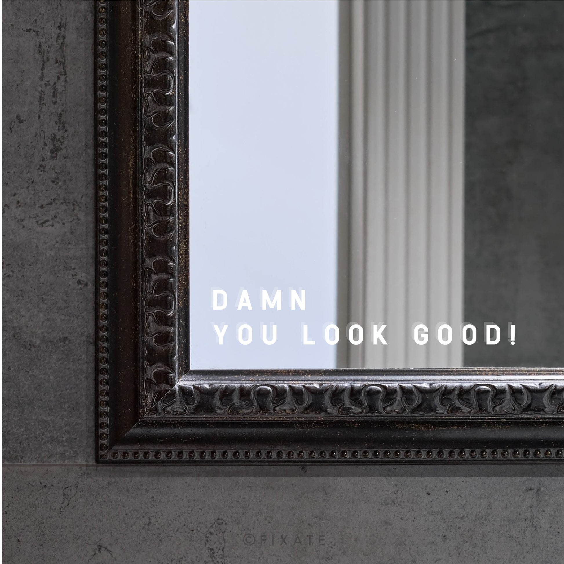 Mirror Decal Positive Affirmation Damn You Look Good Motivational Quote For Girl Bathroom Decor Removable Sticker For Mirror Vinyl Transfer