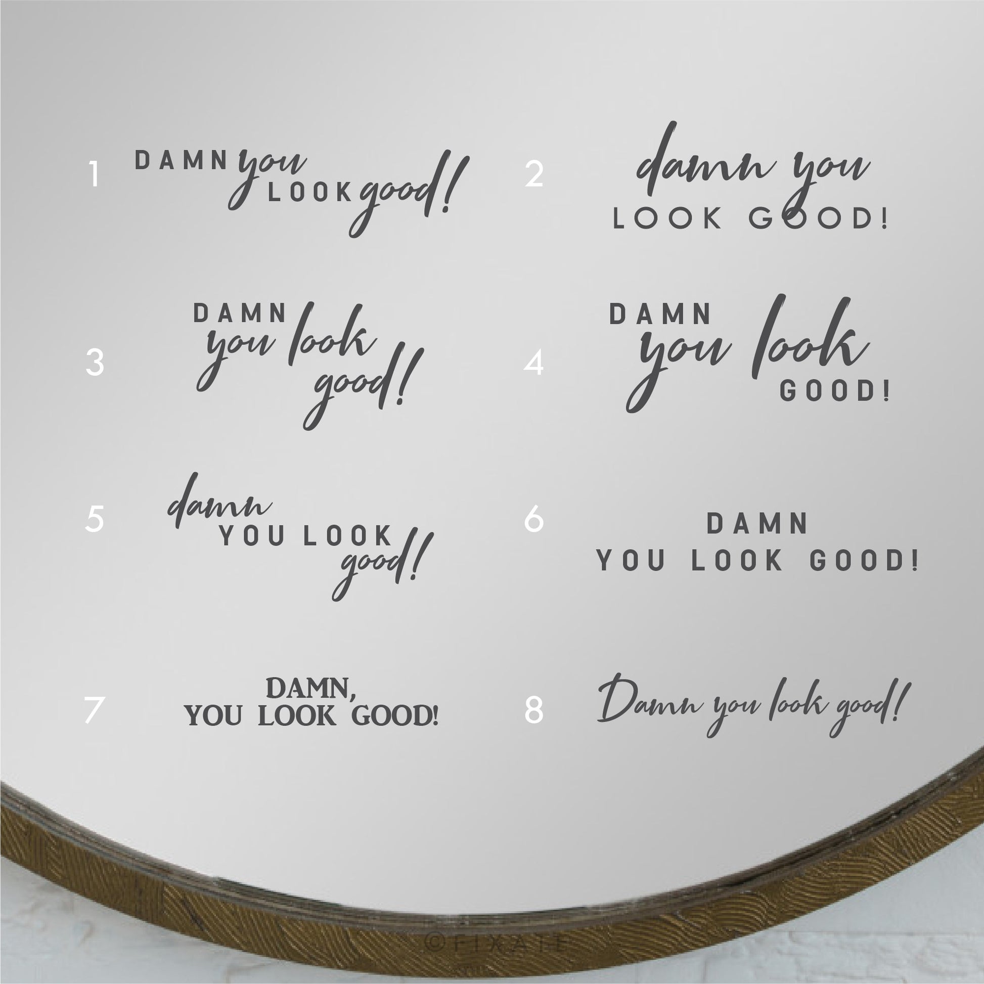 Self Love Affirmation Decal Damn You Look Good Motivational Mirror Sticker Quote Gift For Her Vinyl Transfer Daily Reminder