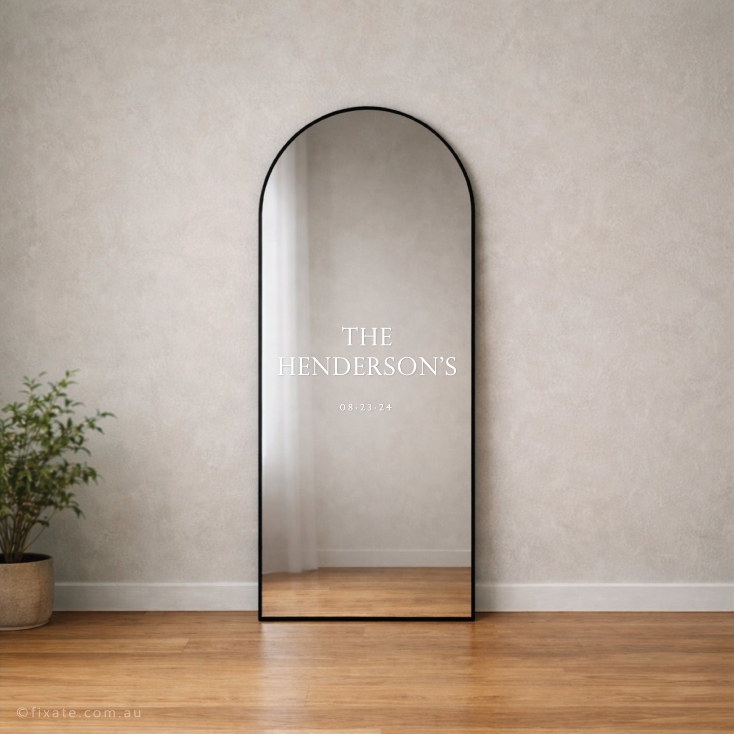 Custom Wedding Mirror Decal Personalised Name 53
