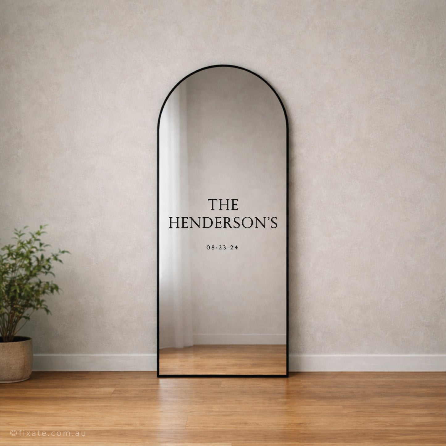 Custom Wedding Mirror Decal Personalised Name 53