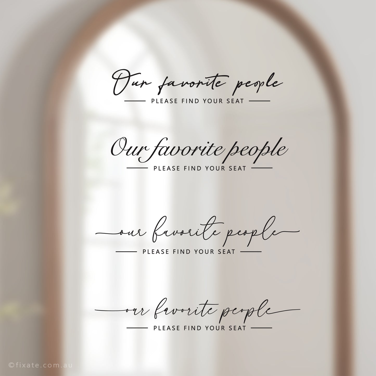 Our Favorite People Wedding Seating Plan Decal 55