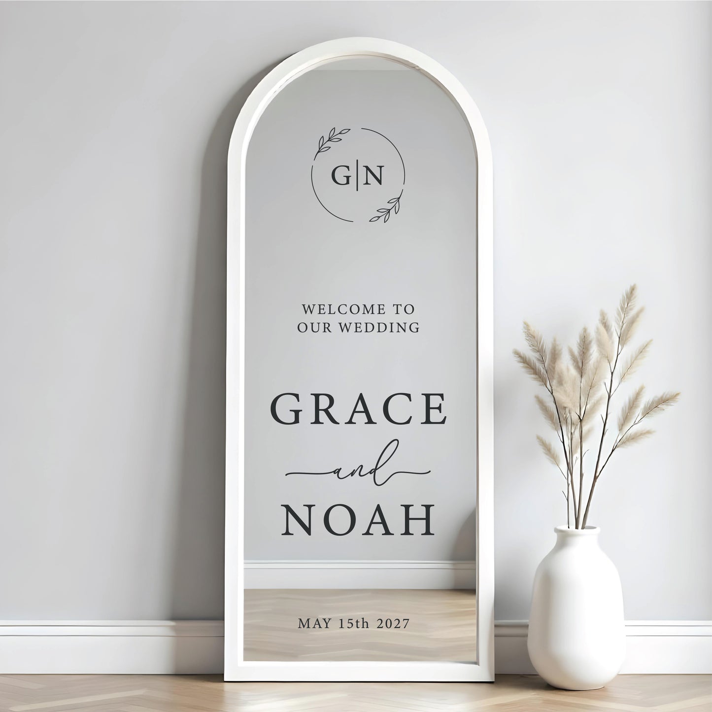 Welcome To Our Wedding Mirror Sticker