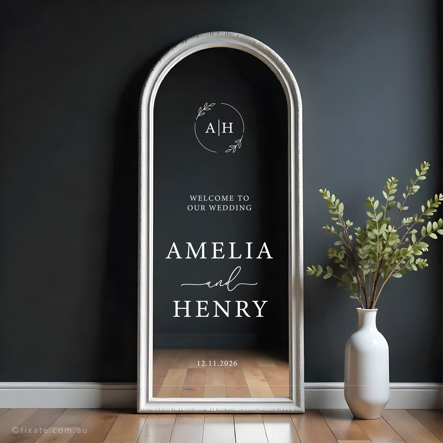 Welcome To Our Wedding Mirror Sticker