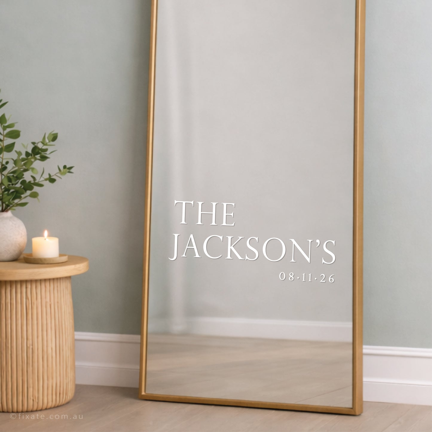 Personalised Wedding Mirror Decal Personalised Name 51
