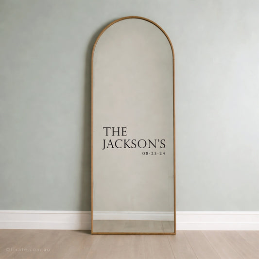 Personalised Wedding Mirror Decal Personalised Name 51