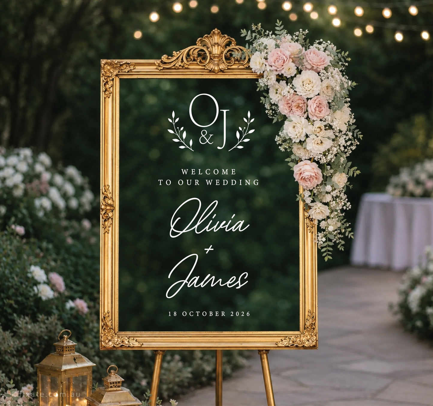 We're So Glad You're Here Wedding Mirror Decal