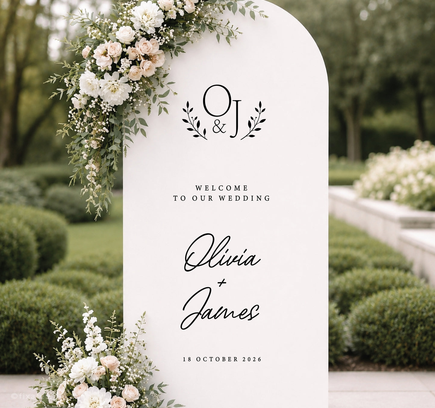 We're So Glad You're Here Wedding Mirror Decal