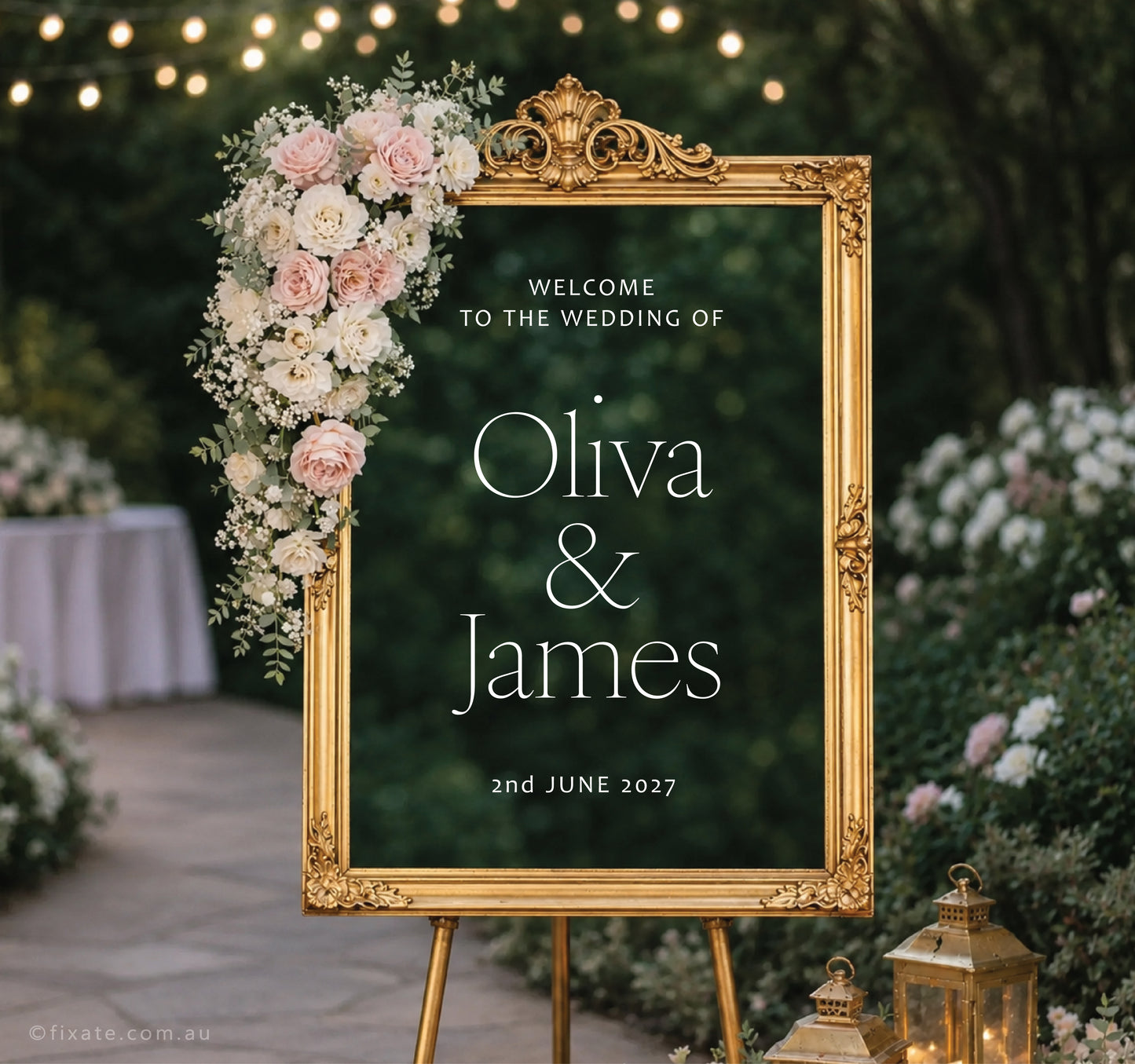 Welcome to the wedding decal
