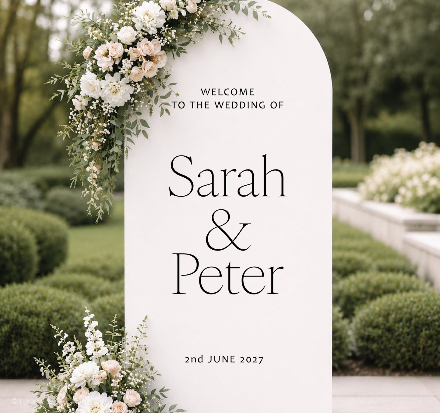 Welcome to the Wedding Of Mirror Decal 70