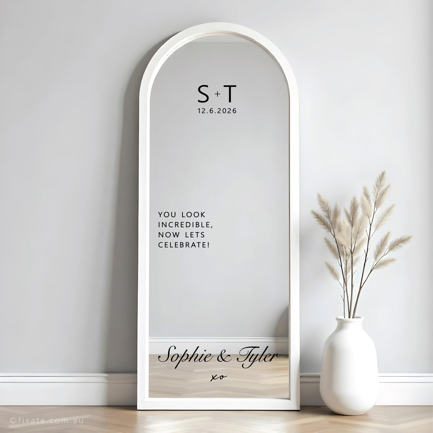 you look incredible mirror decal for wedding