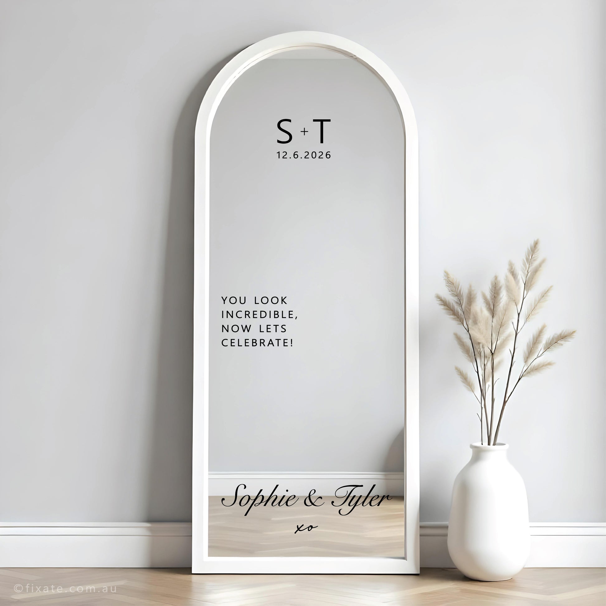 you look incredible mirror decal for wedding