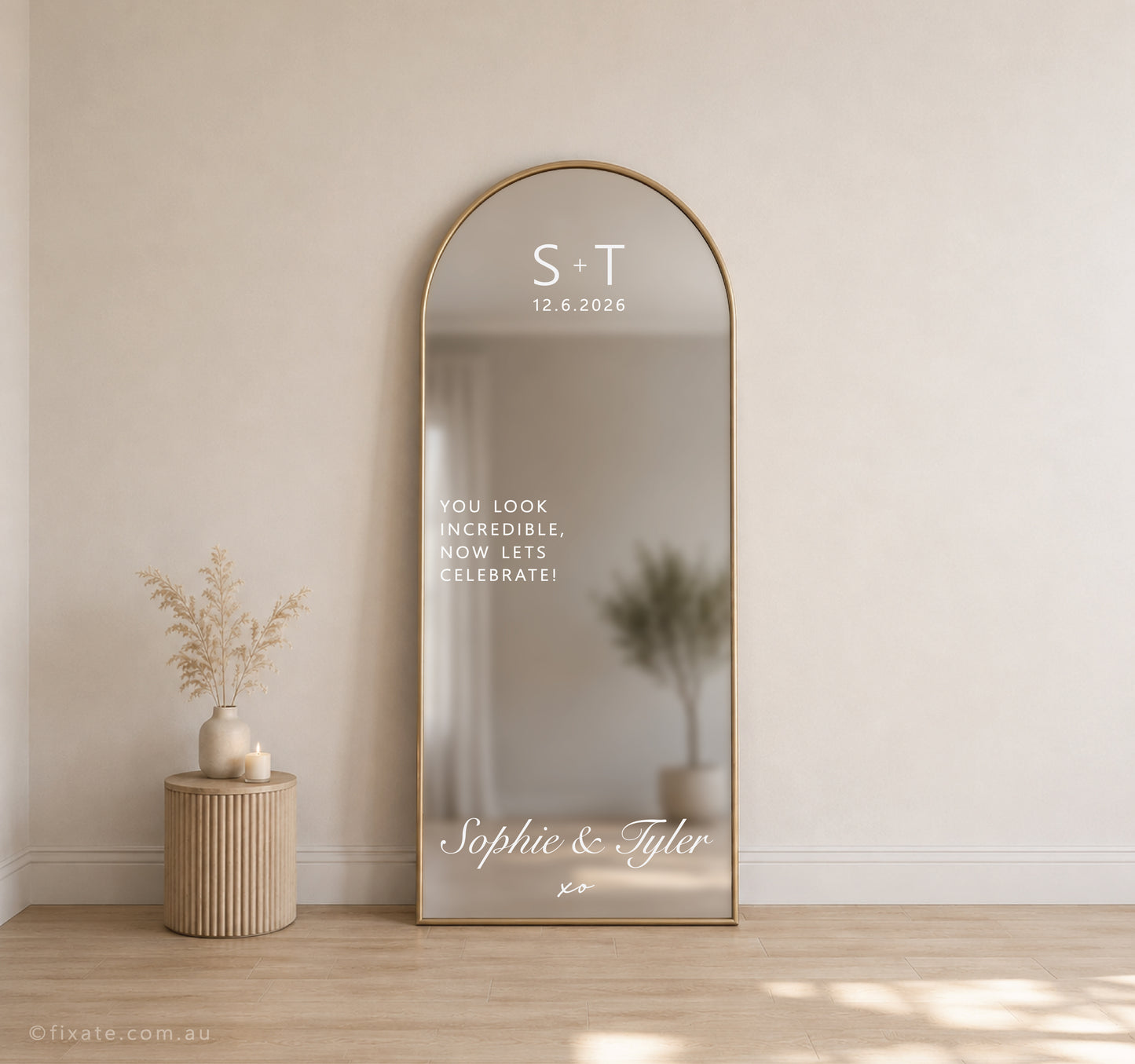 you look incredible mirror decal for wedding