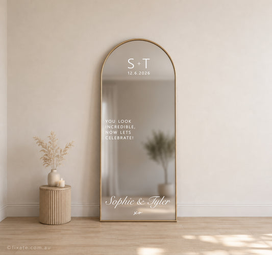 you look incredible mirror decal for wedding