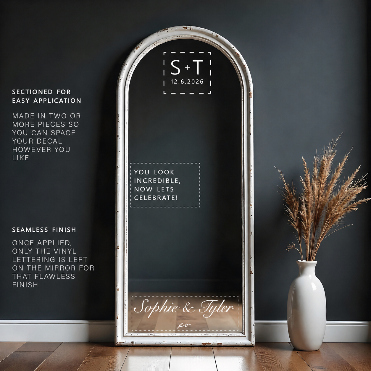 You Look Incredible Wedding Mirror Decal Welcome Sticker 60
