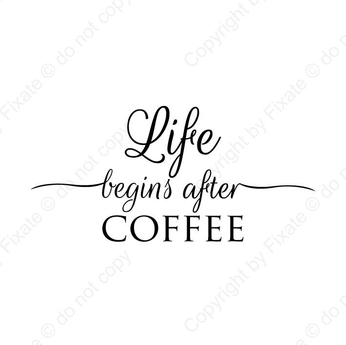 Wall Decal Quote – Coffee Keeps me Going until Wine