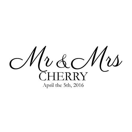 Wall Sticker Love Quote – Mr and Mrs